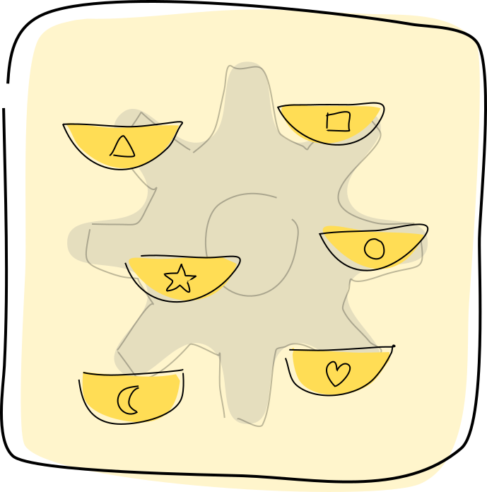 A hApp with roles ready to be populated by cells.